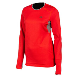 Klim Solstice 3.0 Women's Long Sleeve Warming Base Layer [Size: Large] [Colour Option: Chili Pepper - Castlerock Gray]