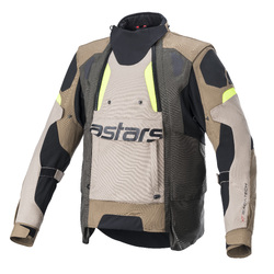 Alpinestars Halo Drystar® Jacket [Colour Option: Dark Khaki/Sand Yellow Fluo] [Size: 2XLarge]