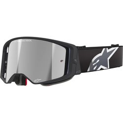 Alpinestars Supertech Corp Goggles [Colour Option: Black-Red] [Lens Colour: Silver Mirror]