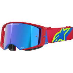 Alpinestars Supertech Corp Goggles [Colour Option: Black-Red] [Lens Colour: Silver Mirror]