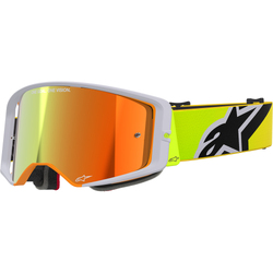 Alpinestars Supertech Corp Goggles [Colour Option: Black-Red] [Lens Colour: Silver Mirror]