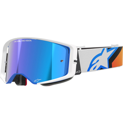 Alpinestars Supertech Corp Goggles [Colour Option: Black-Red] [Lens Colour: Silver Mirror]