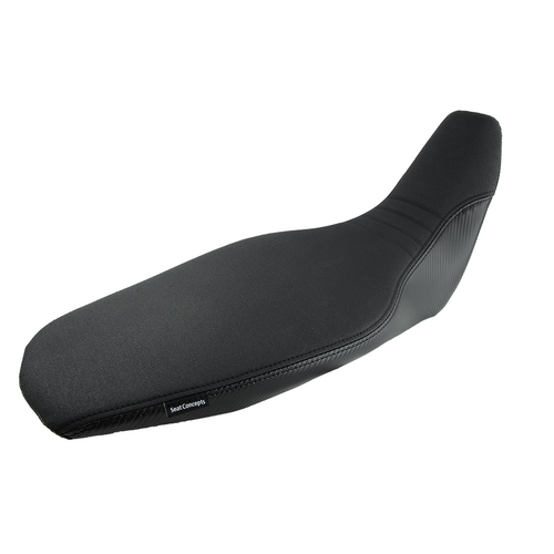 Seat Concepts Honda CRF300L ('21-'24) Comfort [Seat Option: Complete Seat] [Cover Option: Black Carbon Fiber Sides/Black Sand Paper Gripper Top]