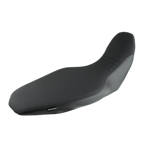 Seat Concepts Honda CRF300 Rally ('21-'24) Comfort XL [Seat Option: Complete Seat] [Cover Option: Black Carbon Fiber Sides/Black Sand Paper Gripper]