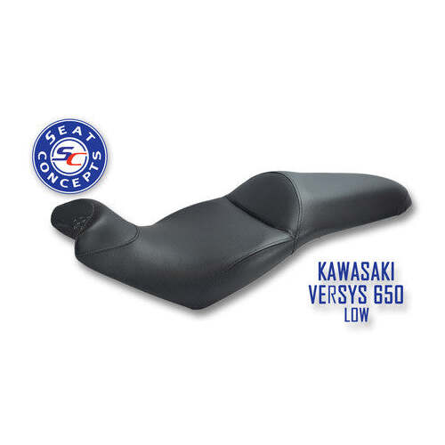 Seat Concepts Kawasaki KLE650 Versys ('08-'25) LOW Comfort Foam & Cover Kit [Cover Option: Carbon Fiber Sides/Gripper Top]