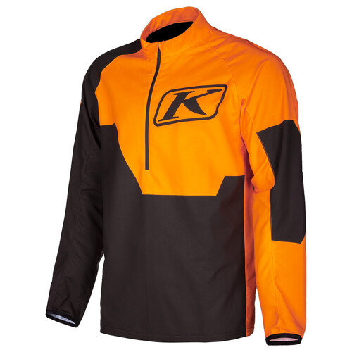 Klim Revolt 1/4 Zip Pullover [Colour Option: Black-Strike Orange] [Size: 2XLarge]