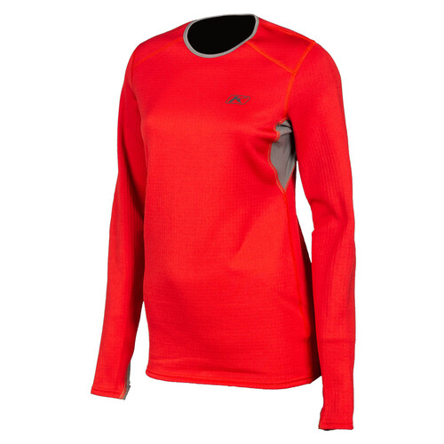 Klim Solstice 3.0 Long Sleeve Warming Base Layer [Size: Large] [Colour Option: Chili Pepper - Castlerock Gray]