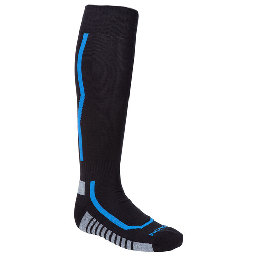 Klim Aggressor Sock 1.0 [Colour Option: Black-Electric Blue Lemonade] [Size: Medium]