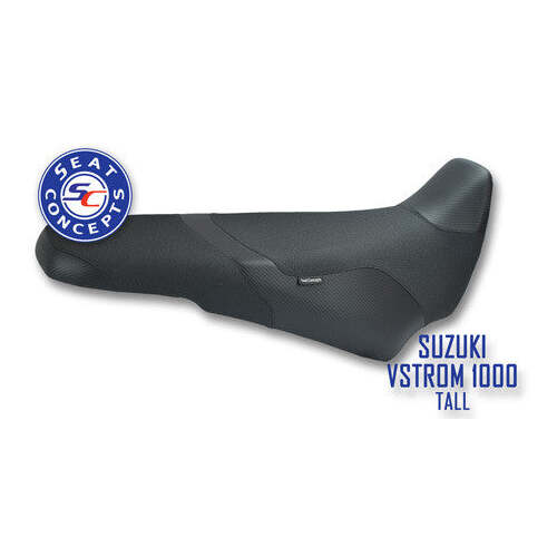 Seat Concepts Suzuki DL1000 V-Strom ('14-'19) Tall Comfort Foam & Cover Kit Only [Cover Option: Carbon Fiber Sides/Gripper Top]