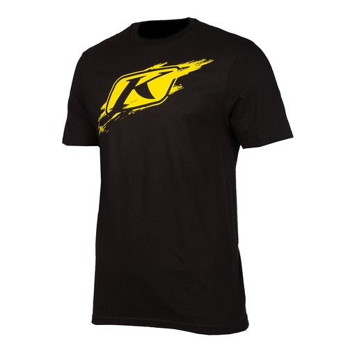 Klim Scuffed Short Sleeve T [Colour Option:Black Klim-Yellow] [Size:Small]