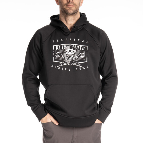 Klim Petrol Pullover Hoodie [Colour: Black - White] [Size: Small]