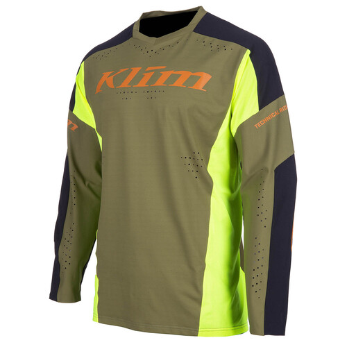 Klim XC Pro Jersey [Colour Option: Hi-Vis - Winter Moss] [Size: 2XLarge]