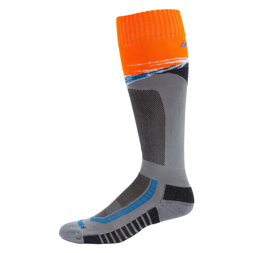 Klim Aggressor Vented Sock [Size: Large] [Colour Option: Twoually - Monument - Strike Orange] 