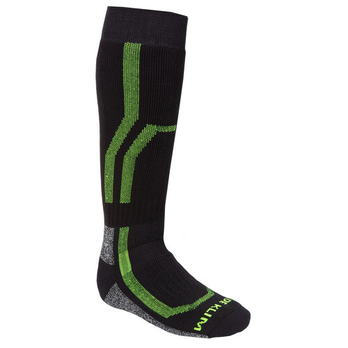 Klim Aggressor Sock 3.0 [Colour Option: Black-Hi-Vis] [Size: Large]