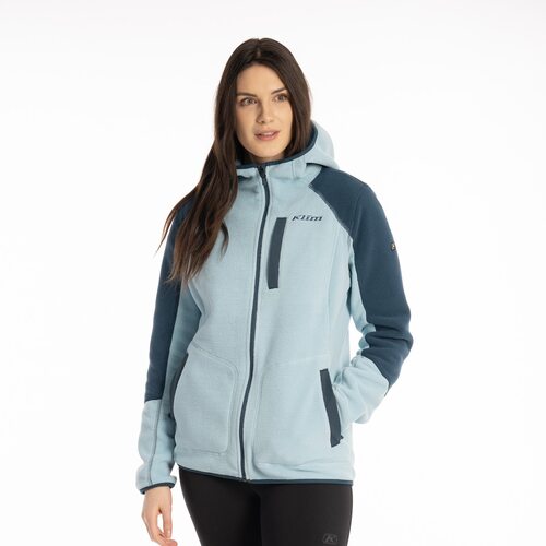 Klim Darby Canyon Fleece Women's Hoodie [Colour Option: Milky Blue-Reflecting Pond] [Size: XSmall]