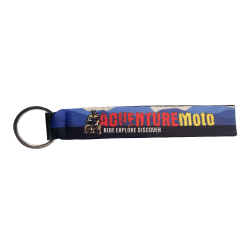 Adventure Moto Blue Mountains Logo Wristlet Keyring