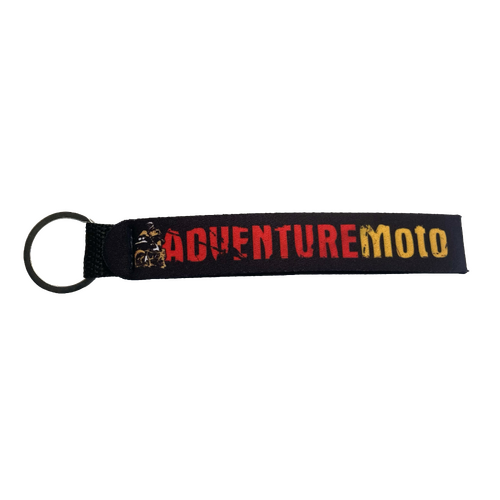 Adventure Moto Ride Explore Discover Logo Wristlet Keyring