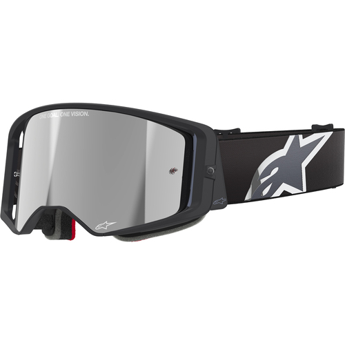 Alpinestars Supertech Corp Goggles [Colour Option: Black-Grey] [Lens Colour: Silver Mirror]