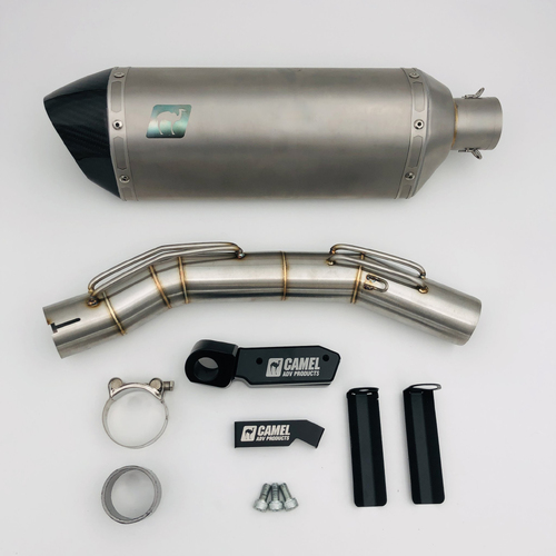 Camel ADV Yamaha Tenere 700 High Mount Exhaust kit - Rally Bend [Muffler Option: Standard]