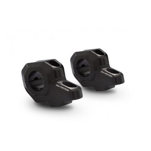 SW Motech Handlebar Riser / Bar Backs for 28mm Bars, 30mm Height [Colour Option: Black]