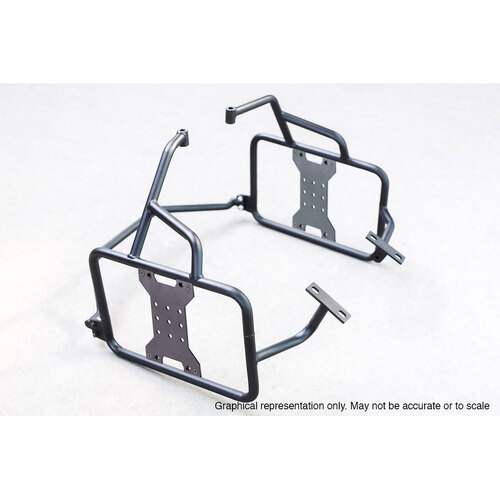 Outback Motortek X Pannier Frames For BMW F800/F700/F650GS (All Years) [Colour:Black]