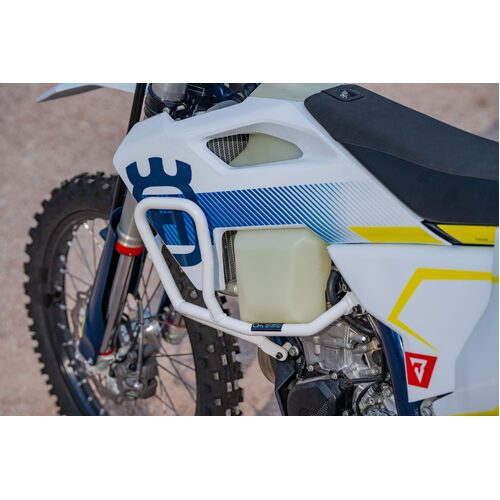 Outback Motortek Crash Bars for Husqvarna FE 450/FE 501 ('24) [Colour Option: Glossy White]